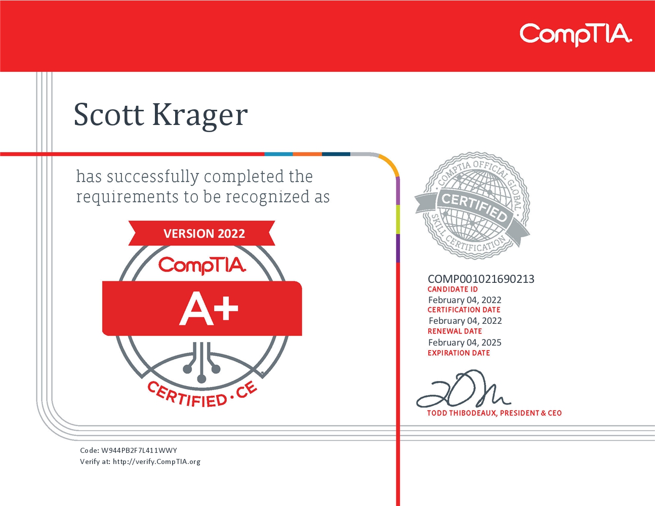 A+ certification